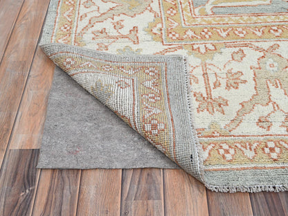 Grey 10'1" x 13'8" Oushak And Peshawar Hand knotted Wool Rug - Sku: O086507