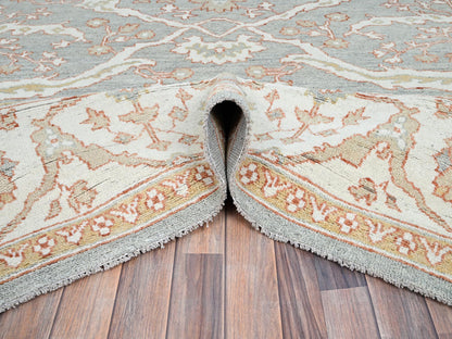 Grey 10'1" x 13'8" Oushak And Peshawar Hand knotted Wool Rug - Sku: O086507