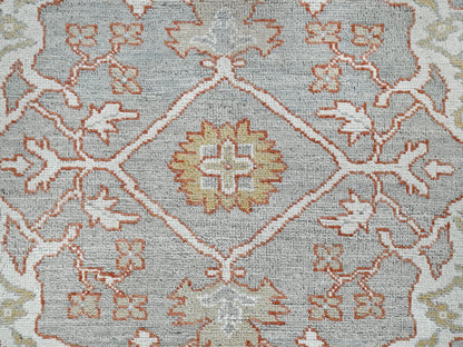 Grey 10'1" x 13'8" Oushak And Peshawar Hand knotted Wool Rug - Sku: O086507