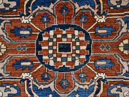 Heriz Traditional hand-knotted wool rug in Blue, 9'2" x 11'8", SKU O086510