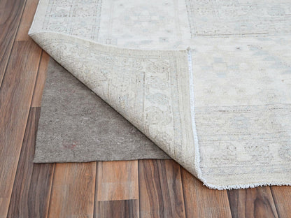 Ivory 9'11" x 13'7" Oushak And Peshawar Hand knotted Wool Rug - Sku: O086511