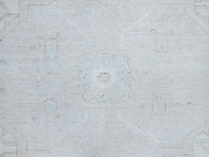 Ivory 9'11" x 13'7" Oushak And Peshawar Hand knotted Wool Rug - Sku: O086511