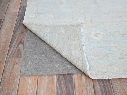Grey 8'2" x 9'6" Oushak And Peshawar Hand knotted Wool Rug - Sku: O086512