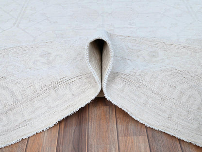 Ivory 9'11" x 13'10" Khotan and Samarkand Hand knotted Wool Rug - Sku: O086515