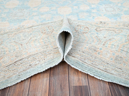 Peshawar Traditional hand-knotted wool rug in Blue, 9'11" x 13'6", SKU O086517