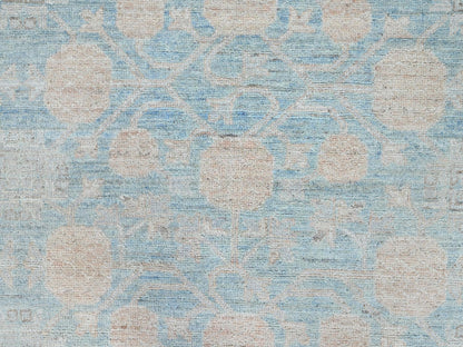 Peshawar Traditional hand-knotted wool rug in Blue, 9'11" x 13'6", SKU O086517