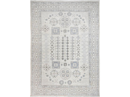 Ivory 9'11" x 13'6" Oushak And Peshawar Hand knotted Wool Rug - Sku: O086521