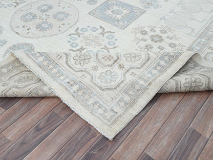 Ivory 9'11" x 13'6" Oushak And Peshawar Hand knotted Wool Rug - Sku: O086521