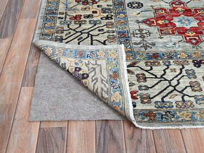 Grey 8'9" x 11'9" Tribal Hand knotted Wool Rug - Sku: O086538