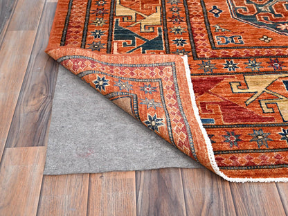 Orange 8'10" x 11'10" Tribal Hand knotted Wool Rug - Sku: O086539