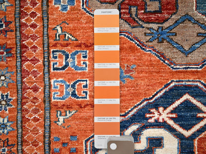 Orange 8'10" x 11'10" Tribal Hand knotted Wool Rug - Sku: O086539