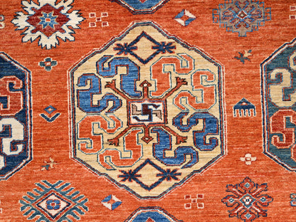 Orange 8'10" x 11'10" Tribal Hand knotted Wool Rug - Sku: O086539