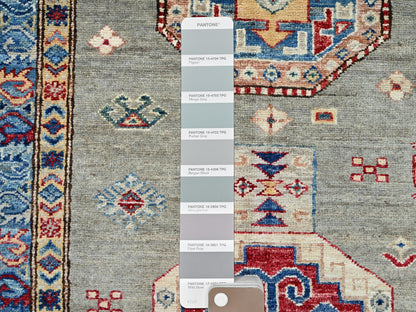 Grey 8'10" x 11'9" Tribal Hand knotted Wool Rug - Sku: O086540