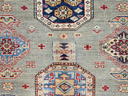 Grey 8'10" x 11'9" Tribal Hand knotted Wool Rug - Sku: O086540