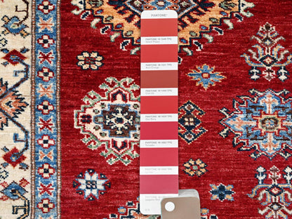 Red 6'0" x 8'8" Tribal Hand knotted Wool Rug - Sku: O086560