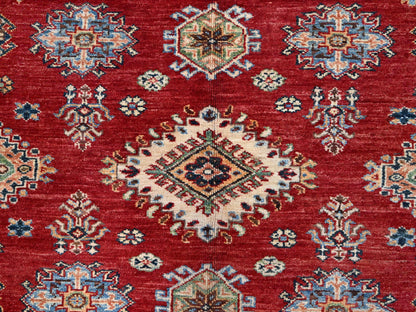 Kazak Tribal hand-knotted wool rug in Red, 6'0" x 8'8", SKU O086560