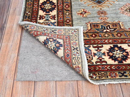 Grey 5'11" x 8'9" Tribal Hand knotted Wool Rug - Sku: O086565