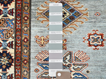 Grey 5'11" x 8'9" Tribal Hand knotted Wool Rug - Sku: O086565