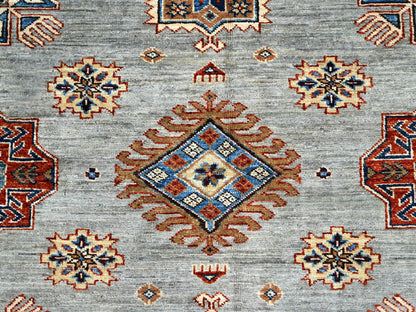 Grey 5'11" x 8'9" Tribal Hand knotted Wool Rug - Sku: O086565