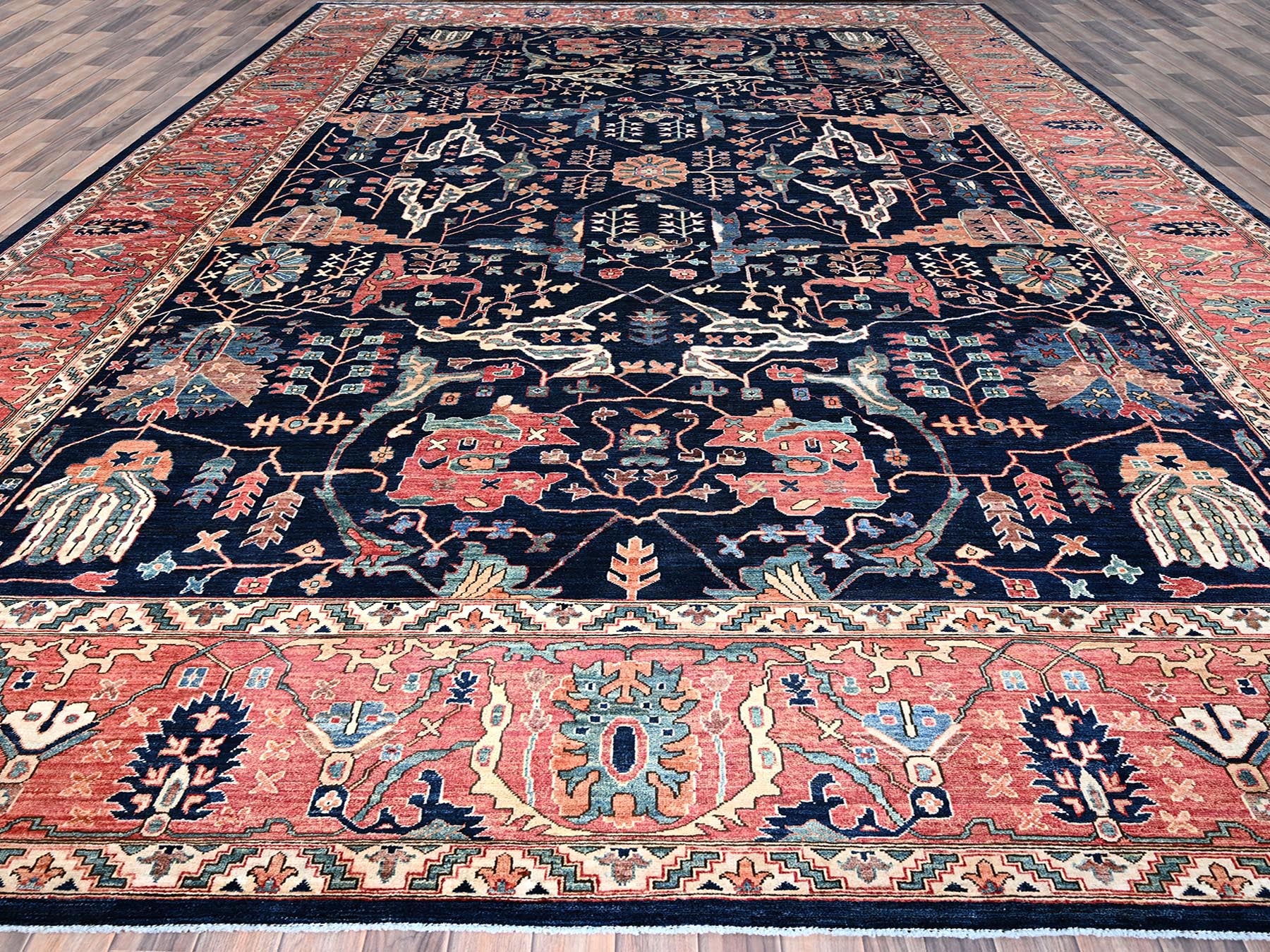Bidjar Tribal hand-knotted wool rug in Blue, 11'11" x 17'6", SKU O086573