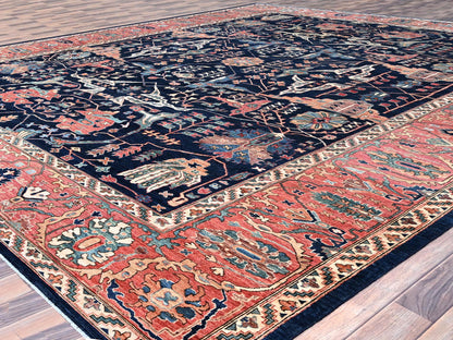 Bidjar Tribal hand-knotted wool rug in Blue, 11'11" x 17'6", SKU O086573
