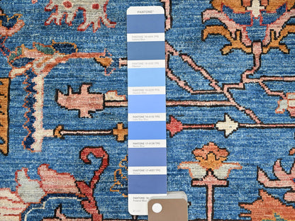 Blue 8'3" x 9'9" Heriz Hand knotted Wool Rug - Sku: O086575