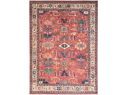 Red 10'1" x 13'11" Traditional Hand knotted Wool Rug - Sku: O086576