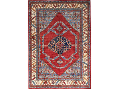 Red 10'0" x 14'4" Traditional Hand knotted Wool Rug - Sku: O086583