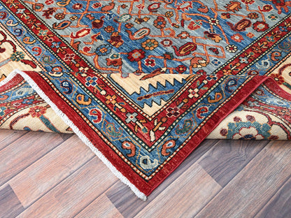 Red 10'0" x 14'4" Traditional Hand knotted Wool Rug - Sku: O086583