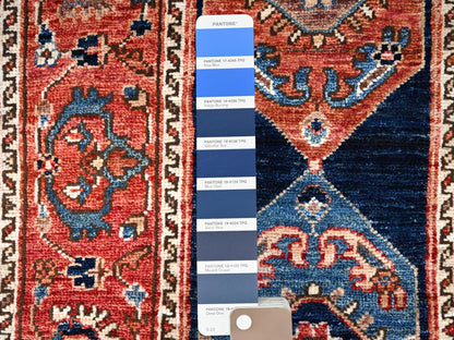 Heriz Traditional hand-knotted wool runner in Blue, 2'0" x 6'1", SKU O086596