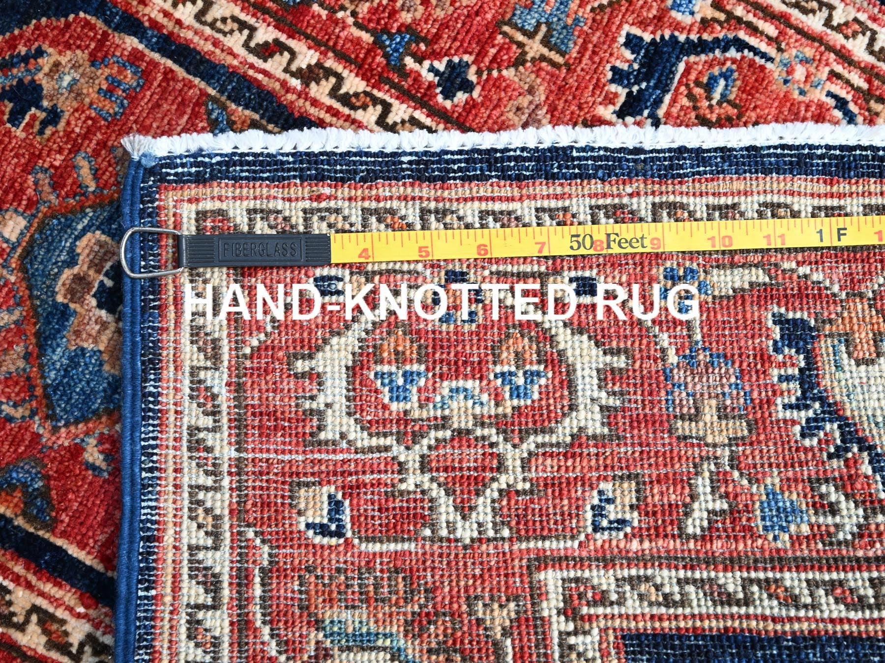 Heriz Traditional hand-knotted wool runner in Blue, 2'0" x 6'1", SKU O086596