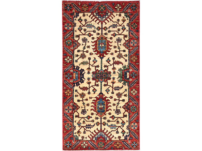 Traditional hand-knotted wool rug in Beige, 3'2" x 6'1", SKU O086607