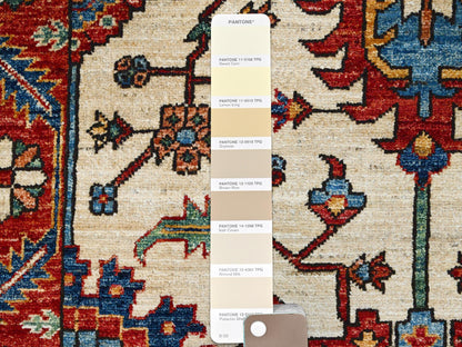 Traditional hand-knotted wool rug in Beige, 3'2" x 6'1", SKU O086607
