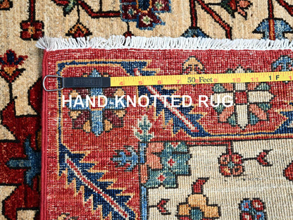 Traditional hand-knotted wool rug in Beige, 3'2" x 6'1", SKU O086607