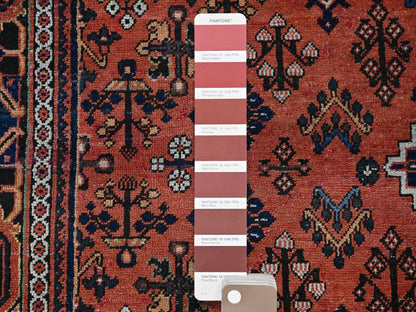 Red 8'1" x 11'3" Vintage Hand knotted Wool Rug - Sku: O086615