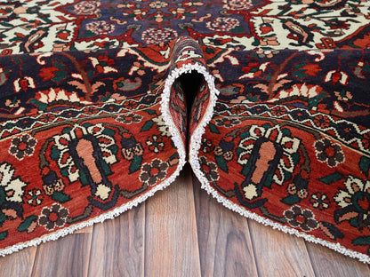 Red 8'7" x 11'2" Vintage Hand knotted Wool Rug - Sku: O086618