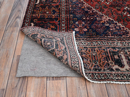 Red 6'9" x 10'0" Vintage Hand knotted Wool Rug - Sku: O086622