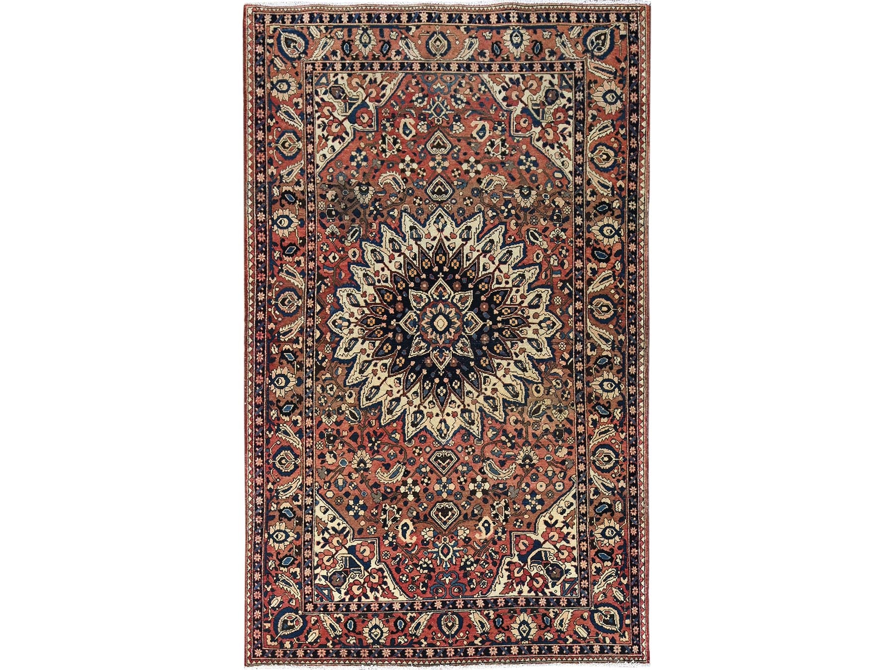 Vintage hand-knotted wool rug in Red, 5'3" x 8'6", SKU O086624
