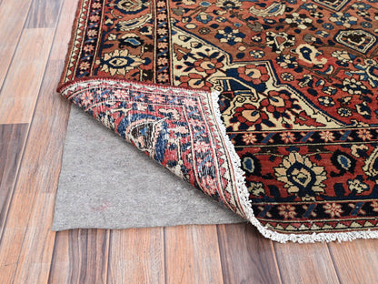 Red 5'3" x 8'6" Vintage Hand knotted Wool Rug - Sku: O086624