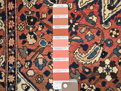 Red 5'3" x 8'6" Vintage Hand knotted Wool Rug - Sku: O086624