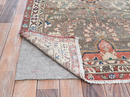 Brown 3'3" x 9'5" Vintage Hand knotted Wool Rug - Sku: O086638