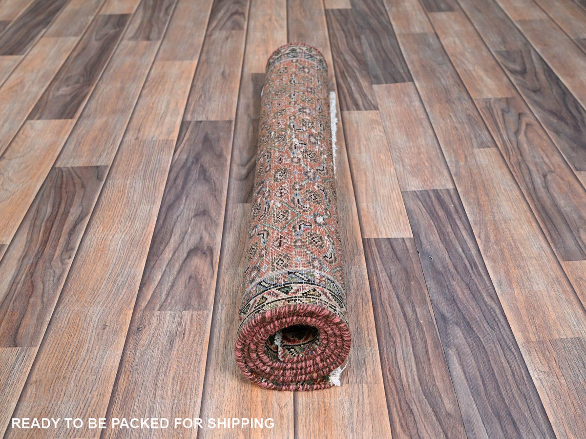 Vintage hand-knotted wool rug in Brown, 2'5" x 3'8", SKU O086683