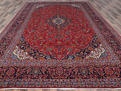 Red 9'5" x 13'0" Persian Hand knotted Wool Rug - Sku: O086699