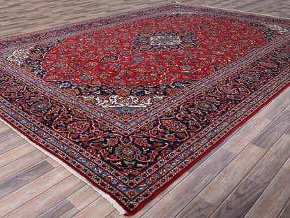 Red 9'5" x 13'0" Persian Hand knotted Wool Rug - Sku: O086699