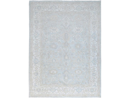 Grey 9'1" x 12'0" Oushak And Peshawar Hand knotted Wool Rug - Sku: O086705