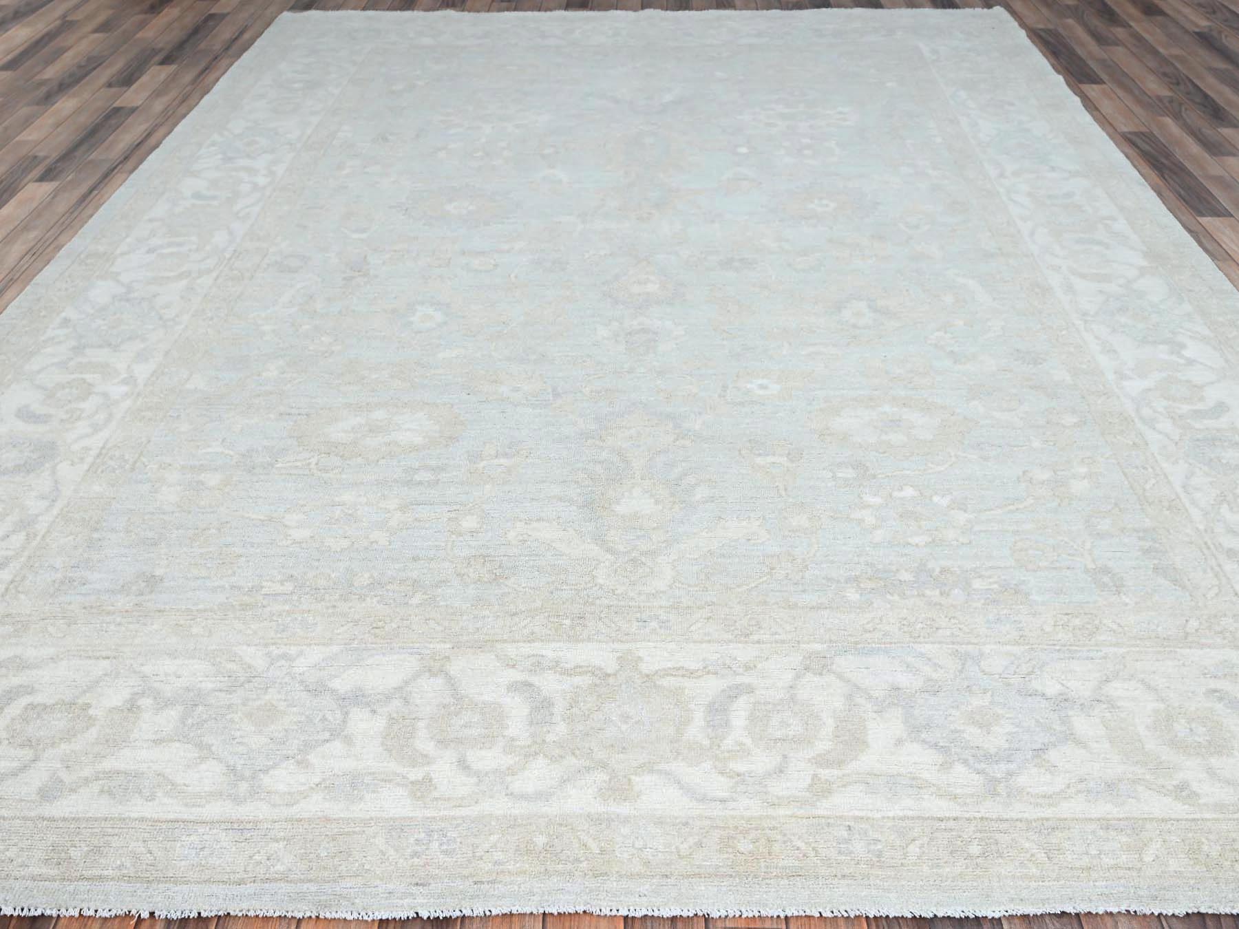 Peshawar hand-knotted wool rug in Gray, 9'1" x 12'0", SKU O086705