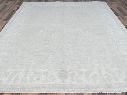 Peshawar hand-knotted wool rug in Ivory, 8'1" x 9'7", SKU O086708