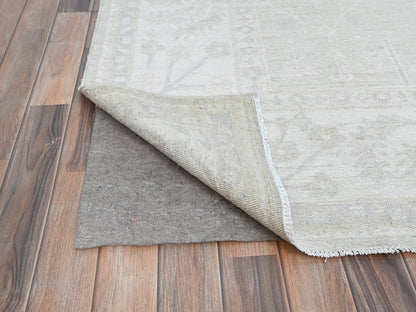 Ivory 8'1" x 9'7" Oushak And Peshawar Hand knotted Wool Rug - Sku: O086708