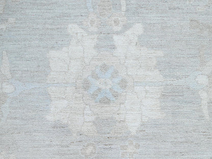 Ivory 7'11" x 9'8" Oushak And Peshawar Hand knotted Wool Rug - Sku: O086710