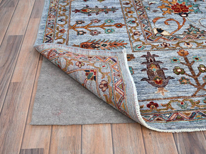 Grey 9'2" x 12'4" Tribal & Geometric Hand knotted Wool Rug - Sku: O086715